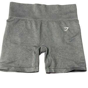 Gymshark Adapt Fleck Seamles Shorts Charcoal Grey Womens Size L Workout Athletic